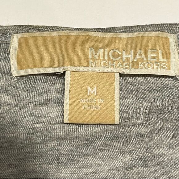 Michael Kors Women's sleeveless t shirt Medium Gray sequins on front - Picture 5 of 7